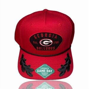 NCAA  Georgia Bulldogs UGA Hat Red Trucker Snapback Mesh Back Patched: NWT